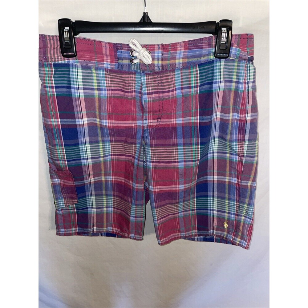 Polo Ralph Lauren Boys Swim Trunks Size L (14-16) Multicolor Drawstring Beach